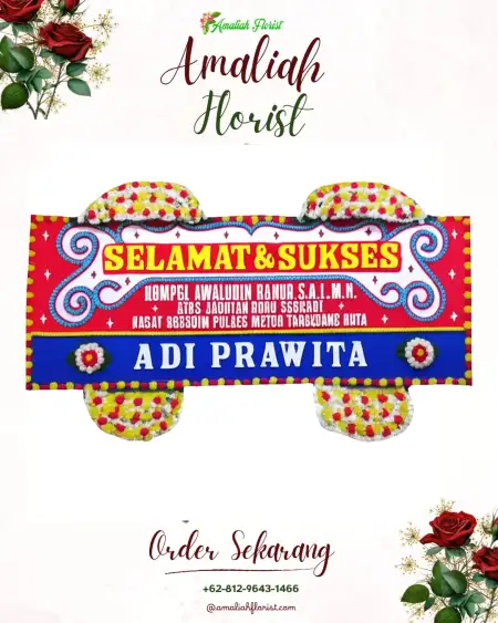 Papan Bunga Ucapan Selamat Tumpukan