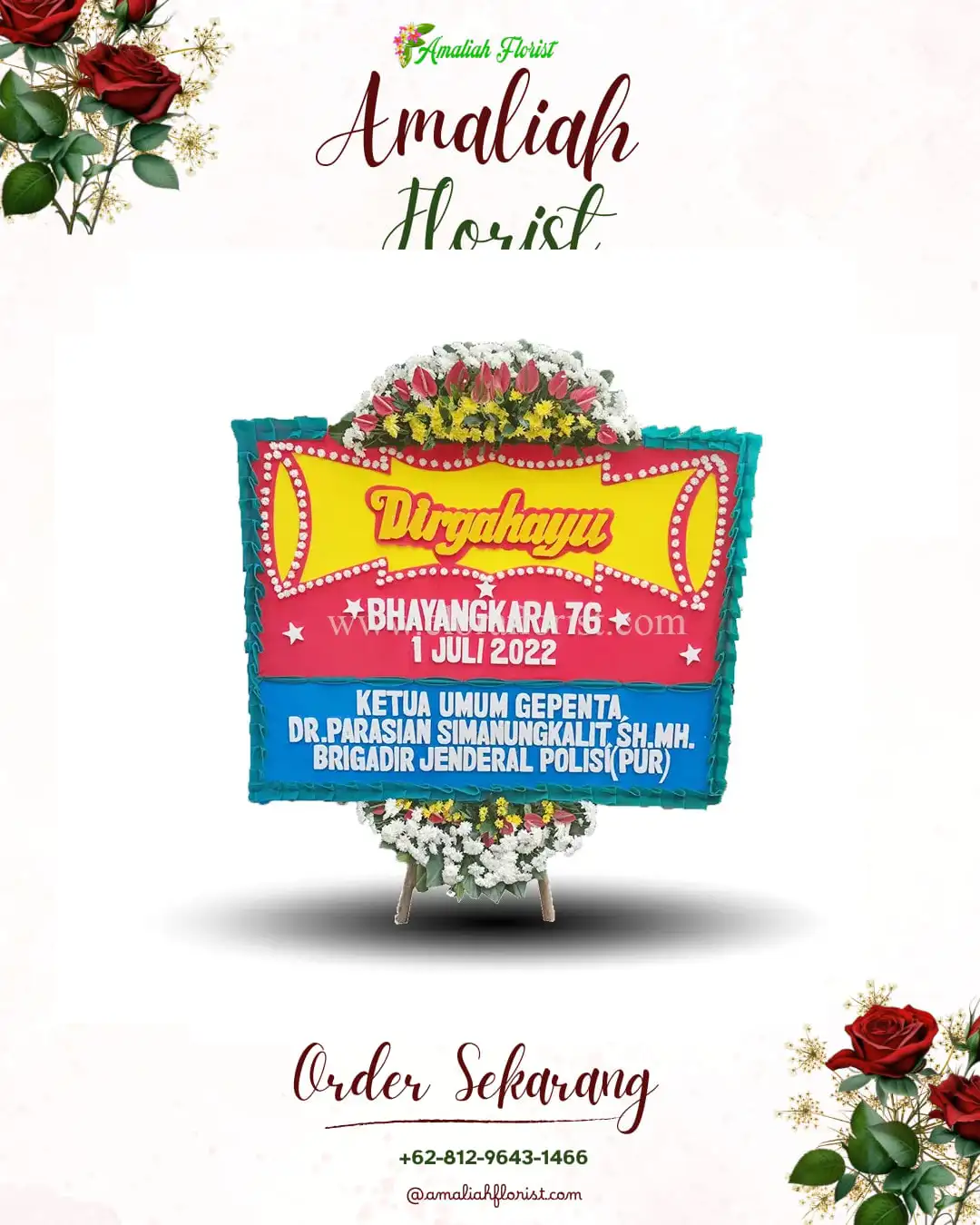 Papan Bunga HUT Ulang Tahun Tumpukan